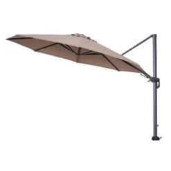 Garden Impressions Hawaii Zweefparasol 350 Cm. Rond - Taupe -Garden Impressions 1000073325 0103