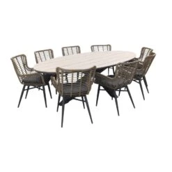 Garden Impressions Jasmine Natural/Edison 280x140 Cm. - Ovale Tuinset