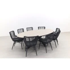 GI Edison 220 X 115 Cm. - Ovale Tuinset/ VDG Jasmine - Black -Garden Impressions 1000084498 0103