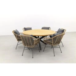 Garden Impressions Margriet Naturel/Taste Prado 160 Cm. - Ronde Tuinset -Garden Impressions 1000084601 0102