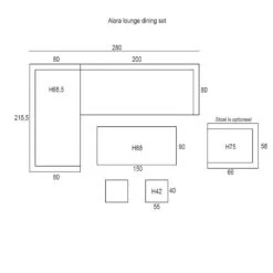 Garden Impressions Alora Lounge Dining Set 5-delig L-donker Grijs 6 Garden Impressions Alora Lounge Dining Set 5-delig L-donker Grijs -Garden Impressions 1000087000 0103