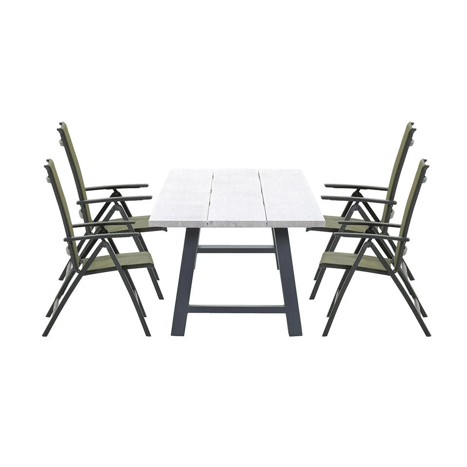 Garden Impressions Santana Verstelbare Tuinset - Leuven Tuintafel 1 Garden Impressions Santana Verstelbare Tuinset - Leuven Tuintafel