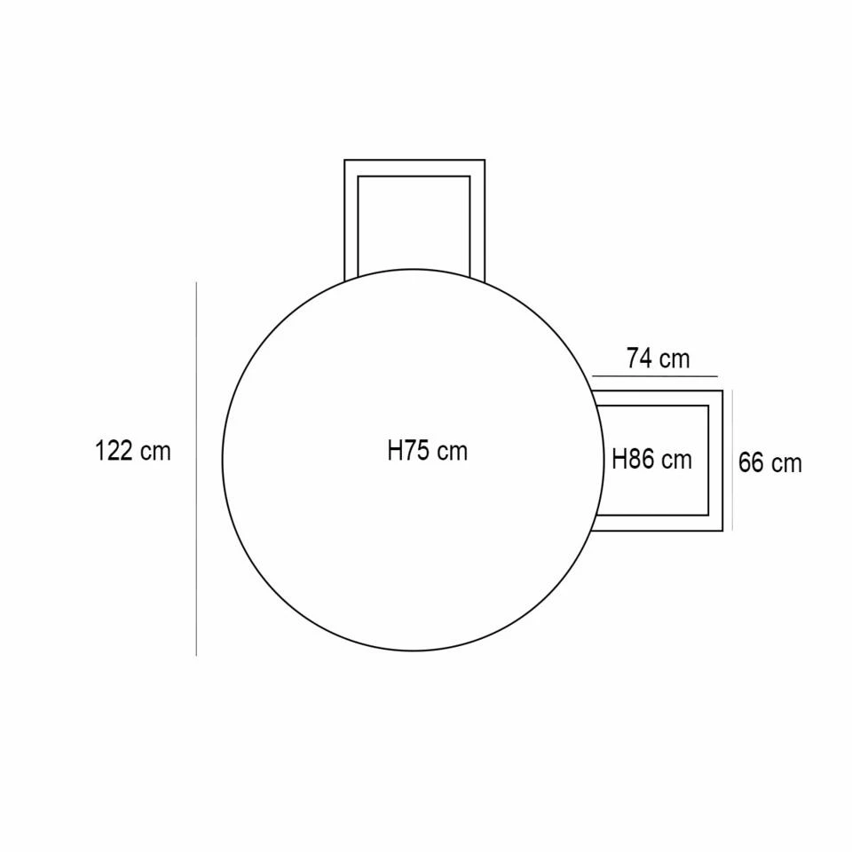 Garden Impressions Yima Tuinset 5-delig L. Grijs -Tulli Tuintafel 2 Garden Impressions Yima Tuinset 5-delig L. Grijs -Tulli Tuintafel - Afbeelding 2