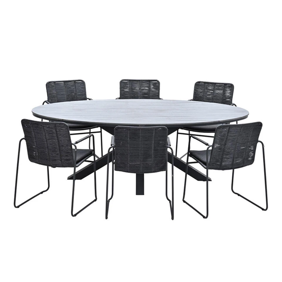 Garden Impressions Palma-Tulli Tuinset 7-delig-grey Teak Look 3 Garden Impressions Palma-Tulli Tuinset 7-delig-grey Teak Look - Afbeelding 3