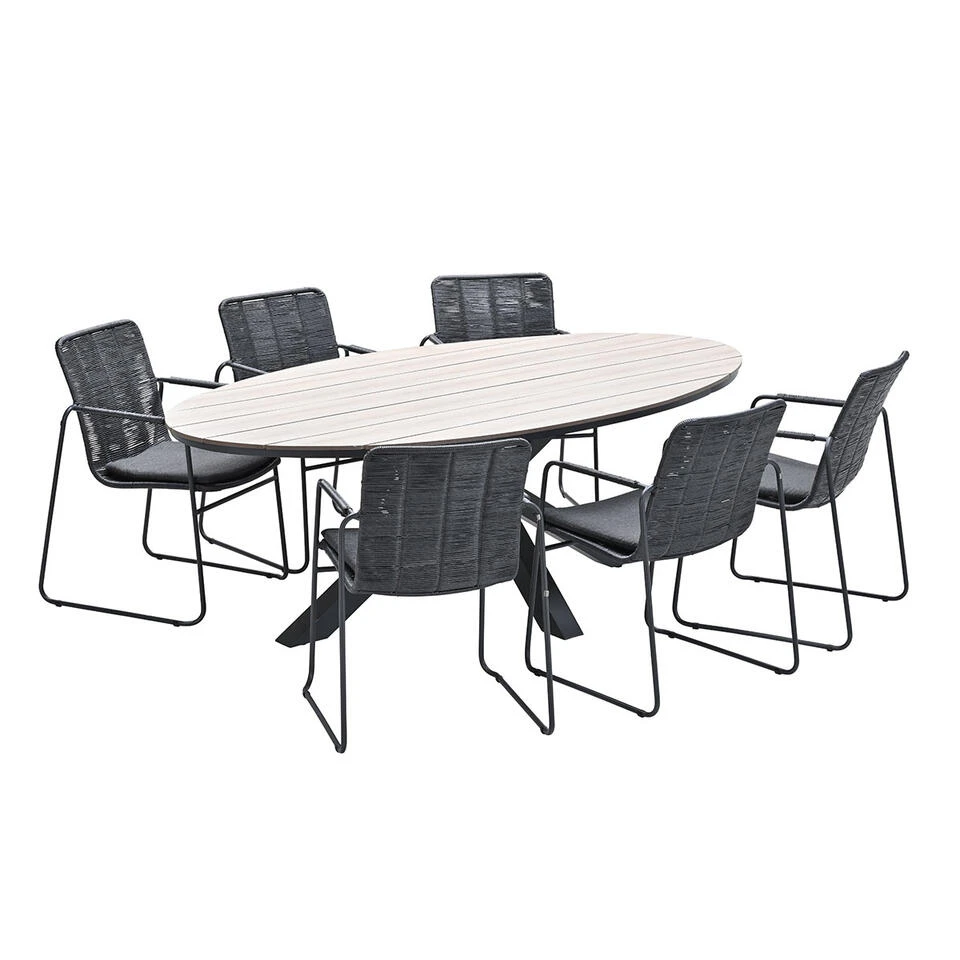 Garden Impressions Palma-Tulli Tuinset 7-delig-light Teak Look 2 Garden Impressions Palma-Tulli Tuinset 7-delig-light Teak Look - Afbeelding 2