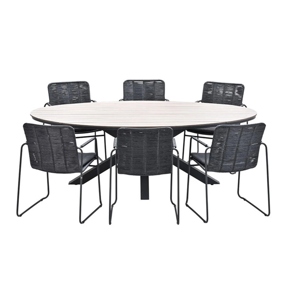 Garden Impressions Palma-Tulli Tuinset 7-delig-light Teak Look 3 Garden Impressions Palma-Tulli Tuinset 7-delig-light Teak Look - Afbeelding 3