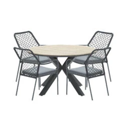 Garden Impressions Ross Tuinset 5-delig Zwart-light Teak Look