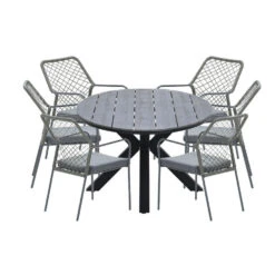 Garden Impressions Ross Tuinset 7-delig Mosgroen-grey Teak Look