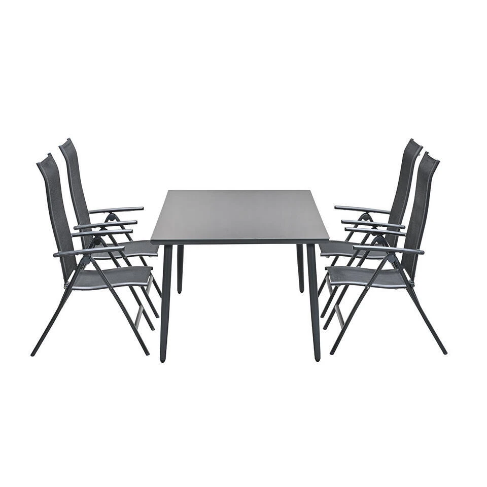 Garden Impressions Santos - Senna Tuinset 5-delig Donker Grijs 1 Garden Impressions Santos - Senna Tuinset 5-delig Donker Grijs