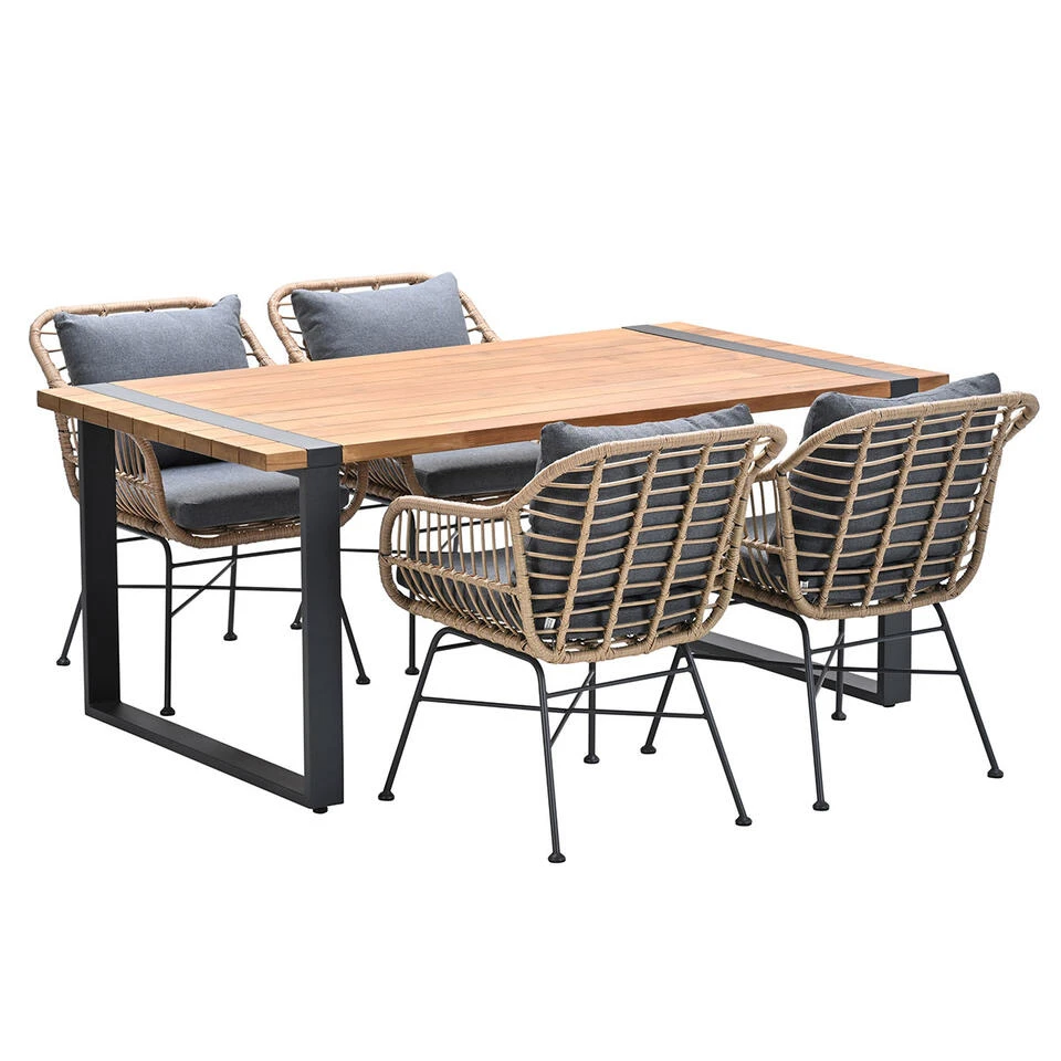 Garden Impressions Lucas - Alto Tuinset 5-delig Bruin 2 Garden Impressions Lucas - Alto Tuinset 5-delig Bruin - Afbeelding 2