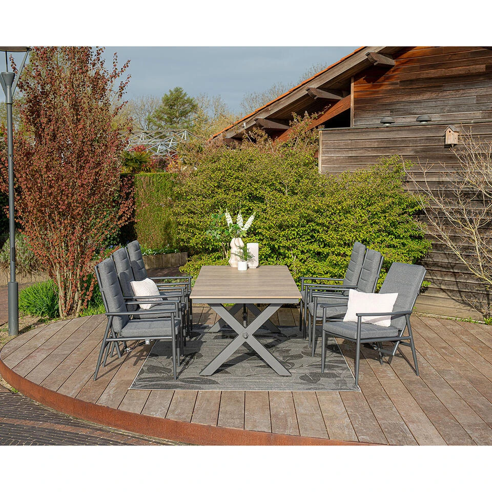 Garden Impressions Jerone Tuinstoel Verstelbaar - Donker Grijs 2 Garden Impressions Jerone Tuinstoel Verstelbaar - Donker Grijs - Afbeelding 2