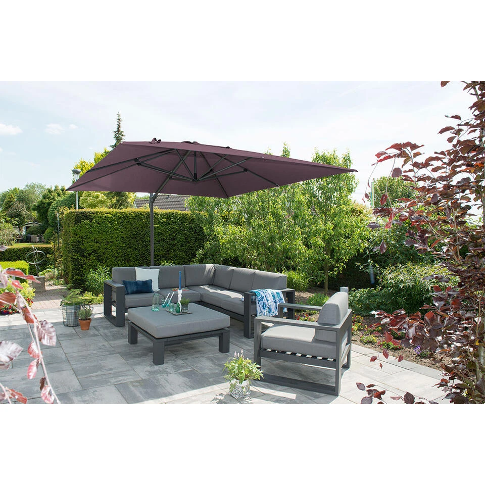 Garden Impressions Hawaii Big Pole Parasol D. Grijs - Koper 2 Garden Impressions Hawaii Big Pole Parasol D. Grijs - Koper - Afbeelding 2