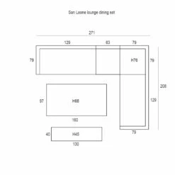 Garden Impressions San Leone Lounge Dining Set 6-delig-mint Grijs 6 Garden Impressions San Leone Lounge Dining Set 6-delig-mint Grijs -Garden Impressions 1000091613 0103
