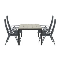 Garden Impressions Rosa Tuinset 5-delig - Palmas Tafel 180x107 Cm