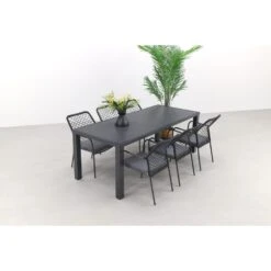 GI Dido Black/Alma 210 Cm. - Stapelbare Tuinset - 7-delig -Garden Impressions 1000093926 0103