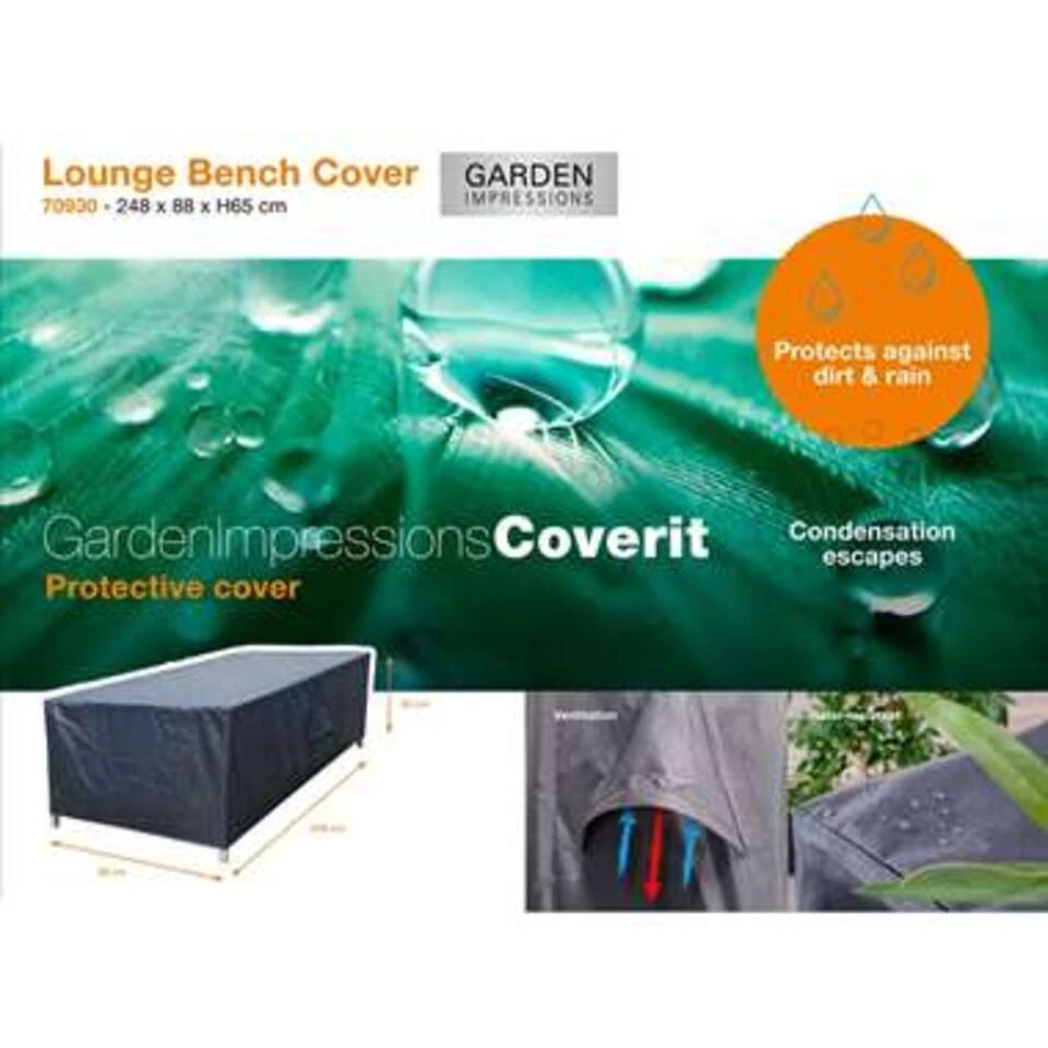 Garden Impressions Loungebank Hoes 248x88xH65 Cm 2 Garden Impressions Loungebank Hoes 248x88xH65 Cm - Afbeelding 2