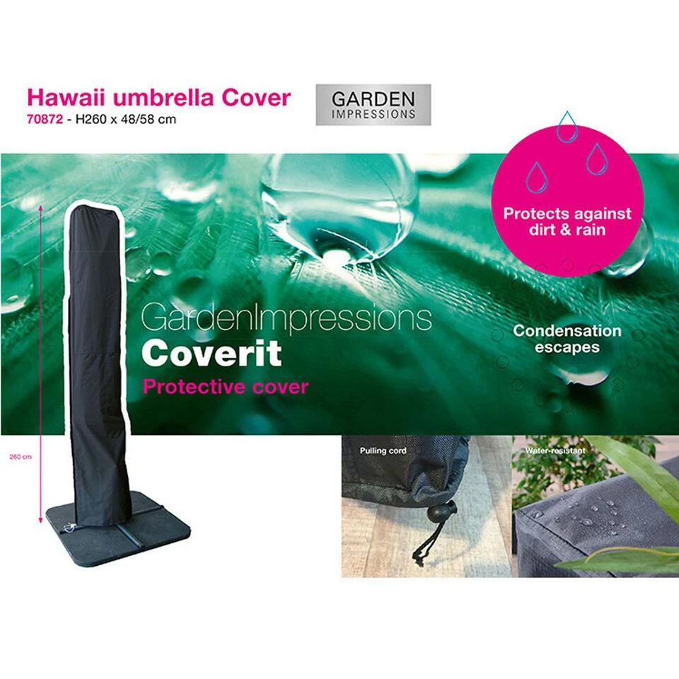 Garden Impressions Zweefparasol Ø3,5 M D. Grijs/zand Met Voet En Hoes 3 Garden Impressions Zweefparasol Ø3,5 M D. Grijs/zand Met Voet En Hoes - Afbeelding 3