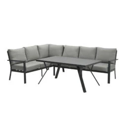 Garden Impressions Senja Lounge Dining Set 3-delig Links - D. Grijs