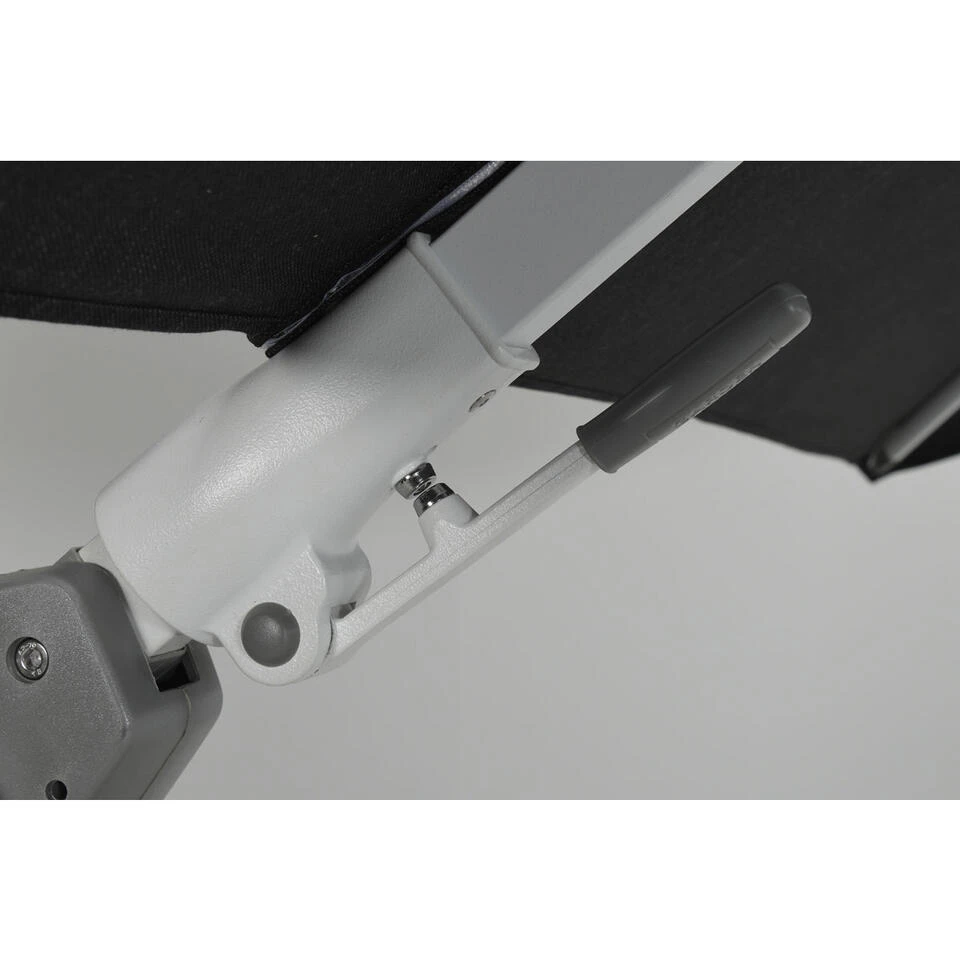 Garden Impressions Zweefparasol Hawaii Deluxe 300x300 - Wit - Zwart 4 Garden Impressions Zweefparasol Hawaii Deluxe 300x300 - Wit - Zwart - Afbeelding 4