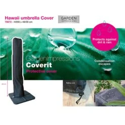 Garden Impressions Parasol Ø3,5 M D. Grijs/l. Grijs Met Voet En Hoes -Garden Impressions 1880428247 0103